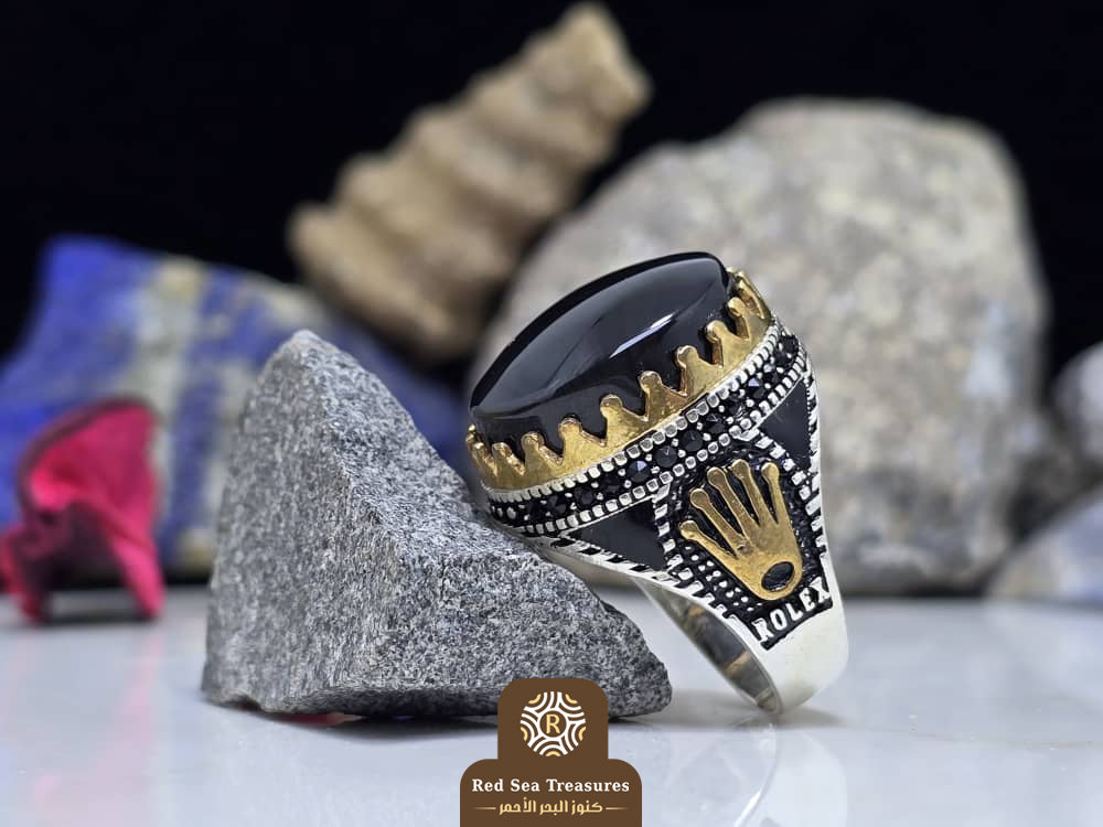 Black Agate - Golden Emblem