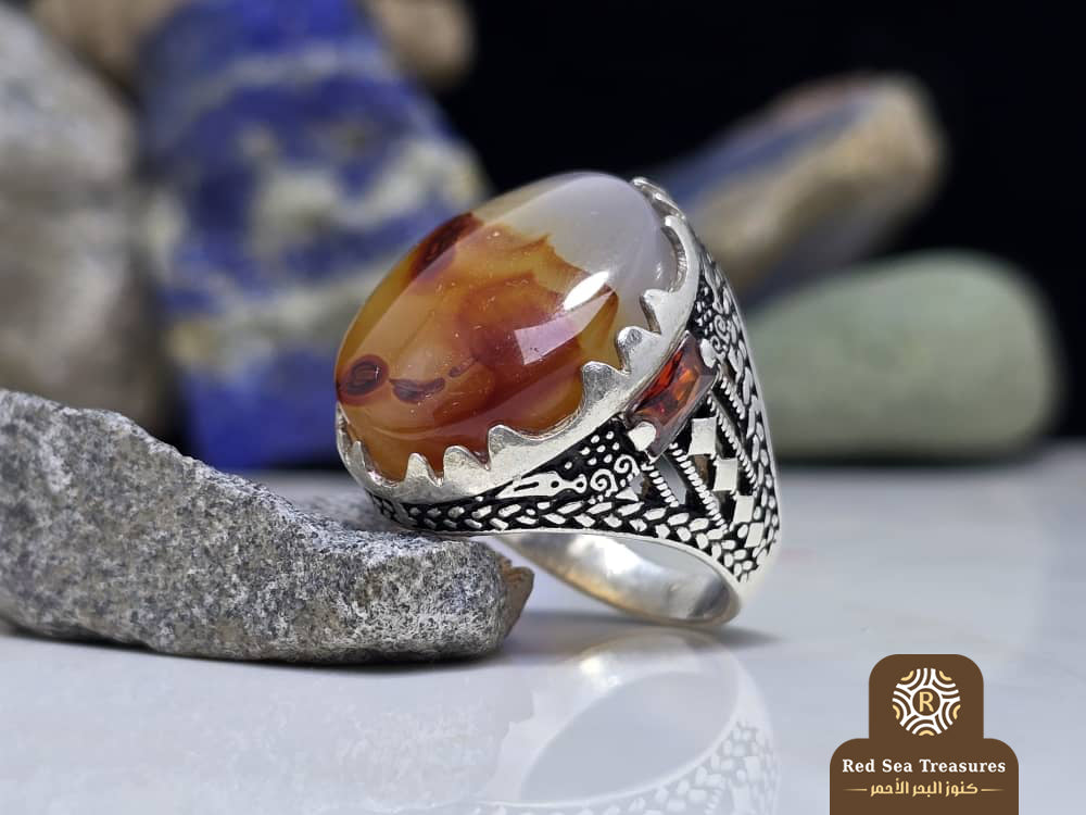 Amber Agate - Flame Vein