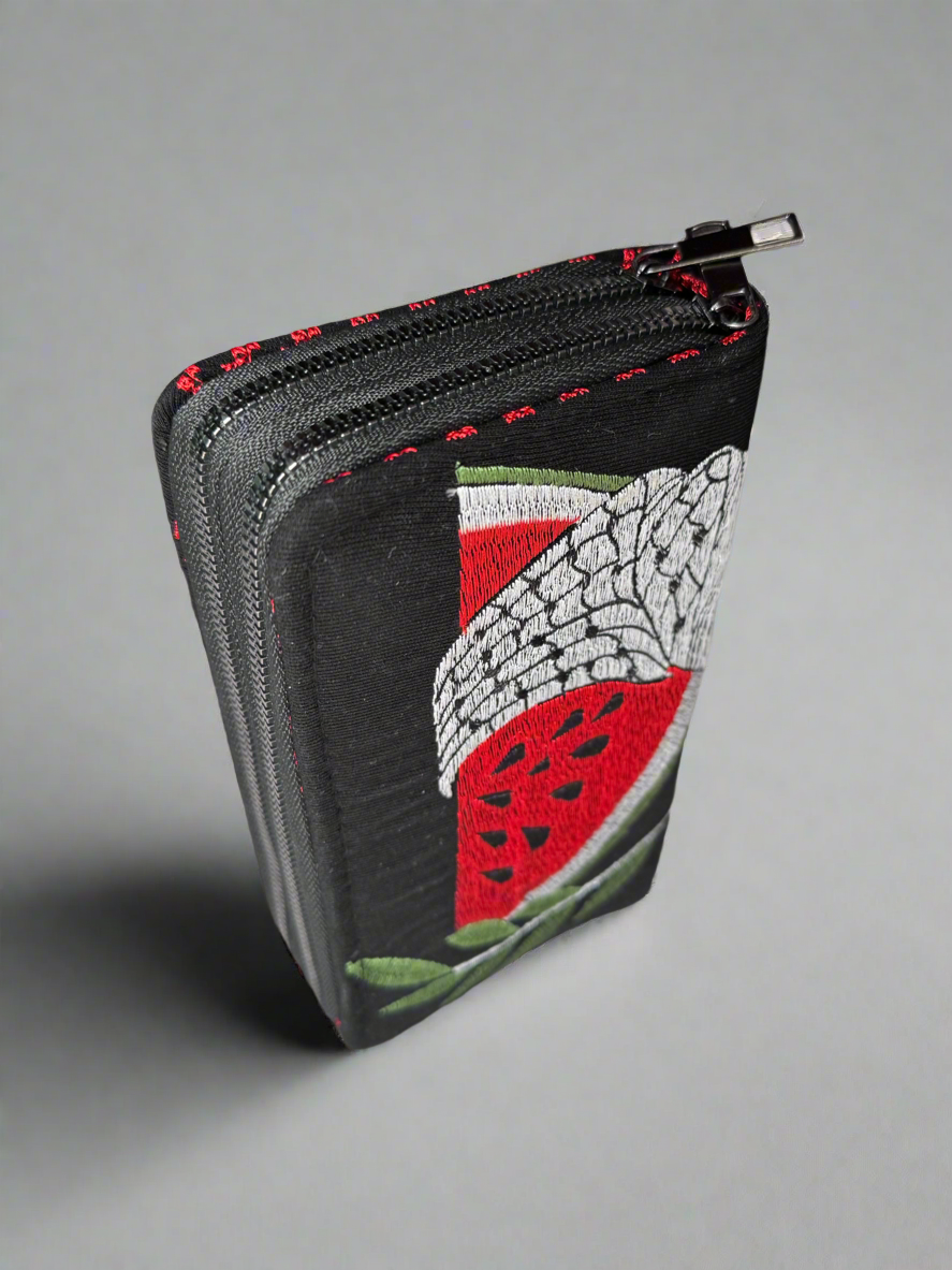 Large Palestinian Wallet – Red, Gold, Watermelon, or Kufiya
