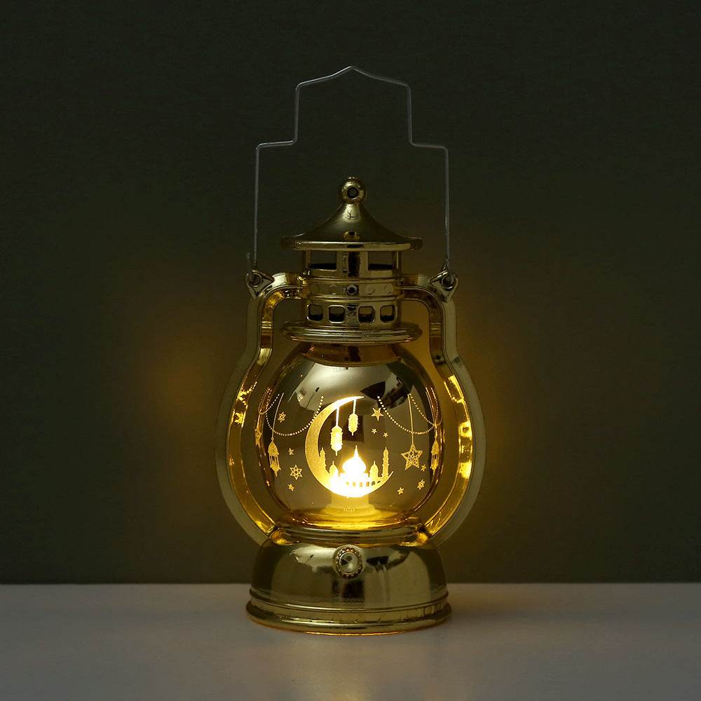 Ramadan Eid Mubarak Lantern Led Lights Party Decor Kids Gifts Middle East laser carved lantern