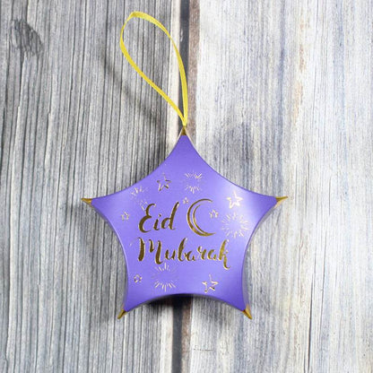 Hot Stamping Pentagram Shape Ramadan Eid Mubarak Gift Box