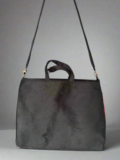 Cross-Body Functional Bags – Tatreez & Kufiya | Zipper & Dual Handles | Palestinian Solidarity