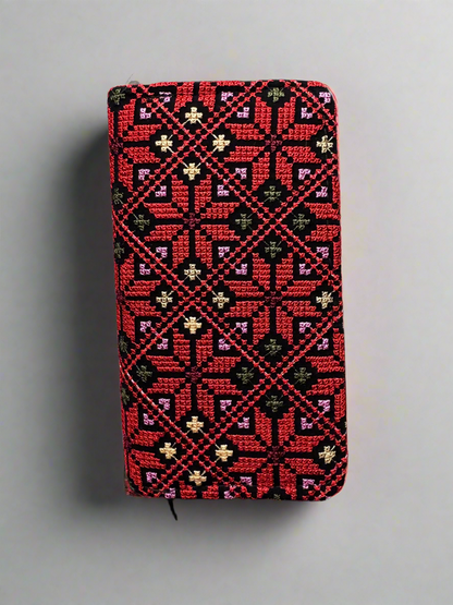 Large Palestinian Wallet – Red, Gold, Watermelon, or Kufiya