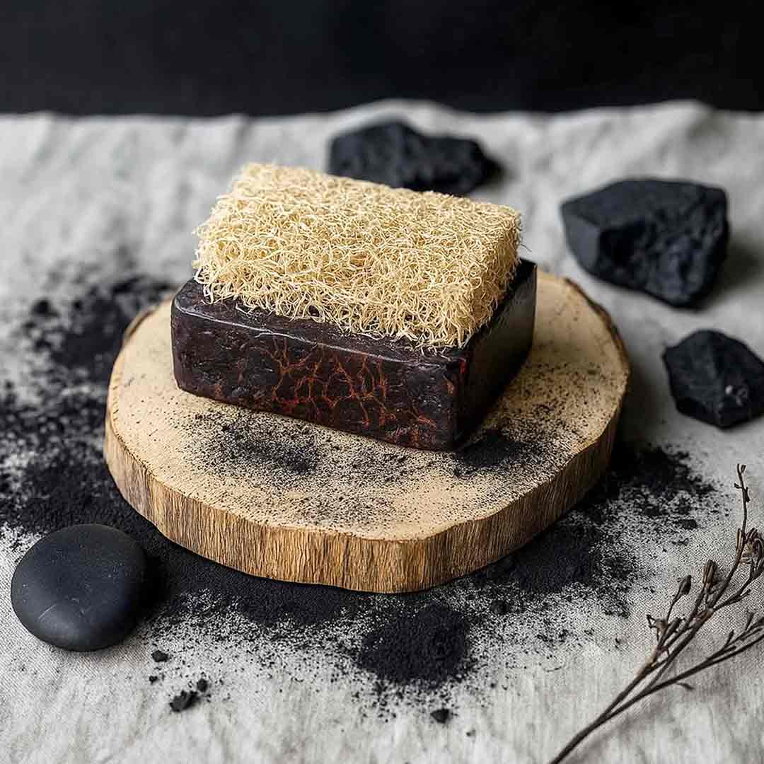 Loofah Soap: Charcoal