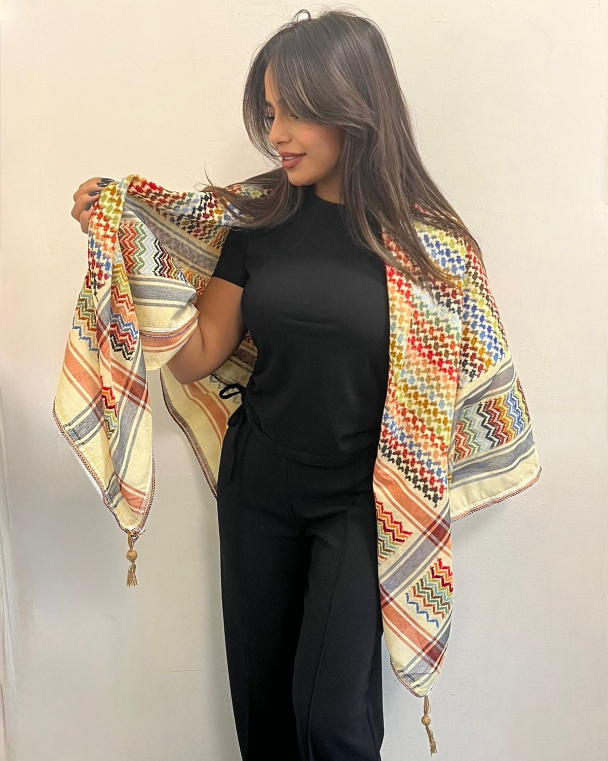 Vibrant Sandy Yellow Kufiya (Keffiyeh) | Made in Jordan
