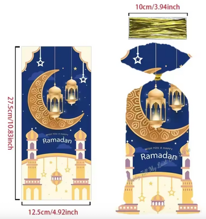 Eid Mubarak Plastic Bags - Twist Tieso
