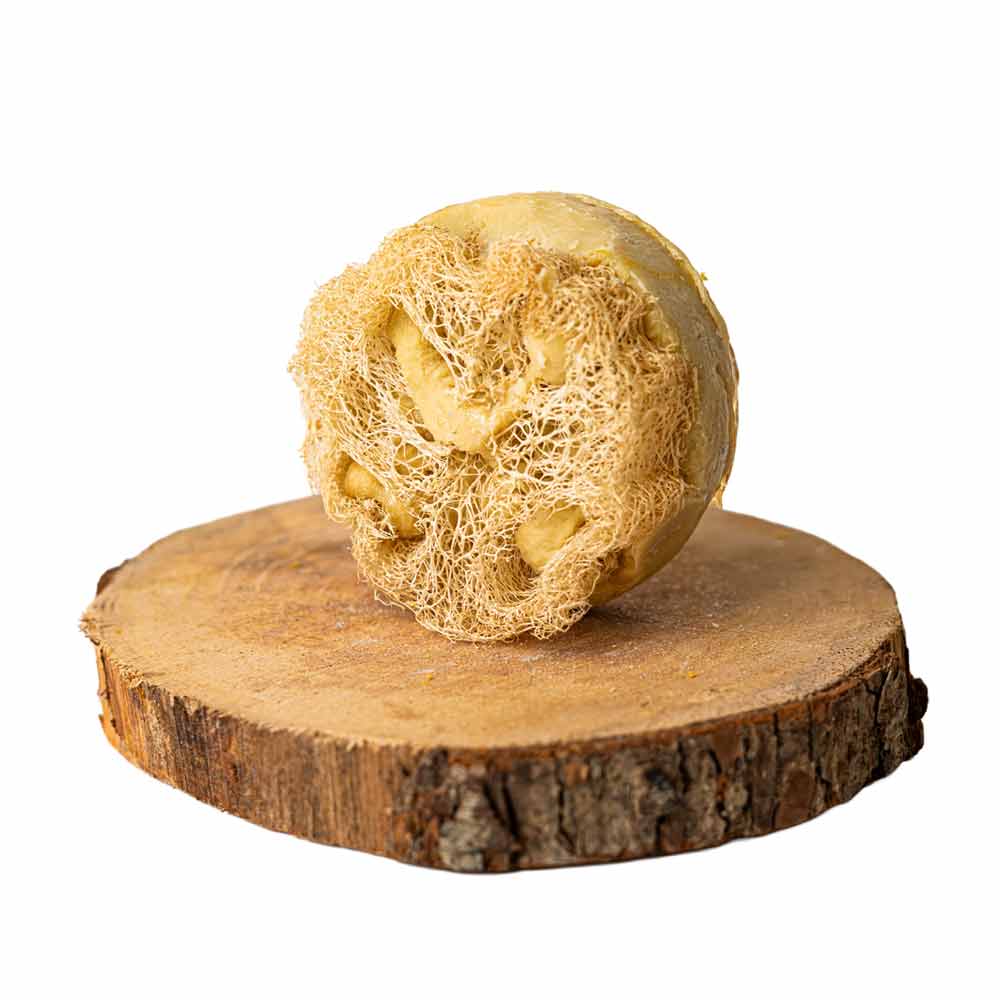 Aleppo Loofah Soap – Natural Olive & Laurel Oil Exfoliating Bar - صابونة حلب