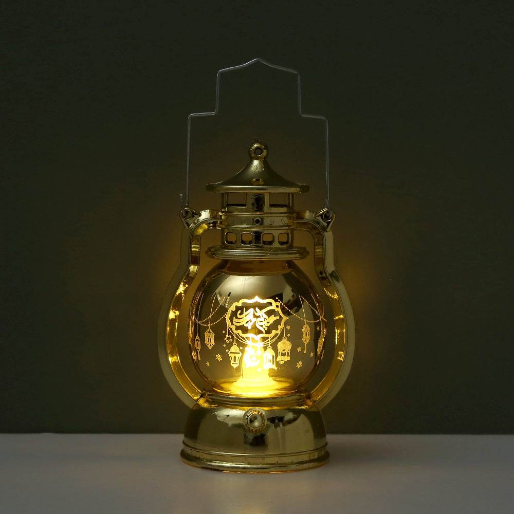 Ramadan Eid Mubarak Lantern Led Lights Party Decor Kids Gifts Middle East laser carved lantern