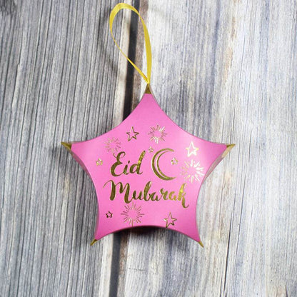 Hot Stamping Pentagram Shape Ramadan Eid Mubarak Gift Box