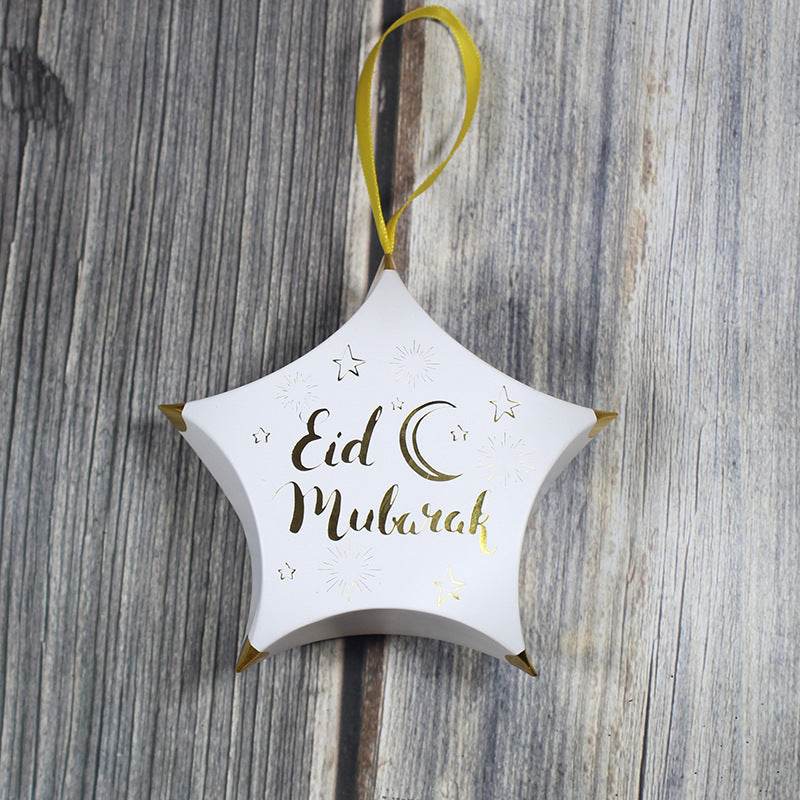 Hot Stamping Pentagram Shape Ramadan Eid Mubarak Gift Box